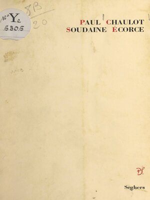 cover image of Soudaine écorce